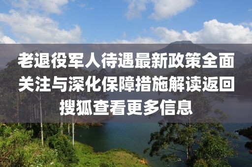 老退役軍人待遇最新政策全面關(guān)注與深化保障措施解讀返回搜狐查看更多信息