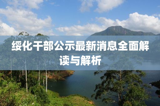 綏化干部公示最新消息全面解讀與解析