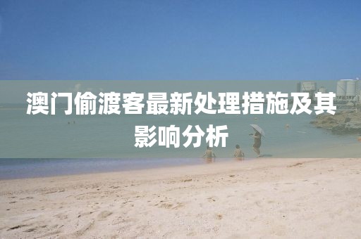 澳門偷渡客最新處理措施及其影響分析
